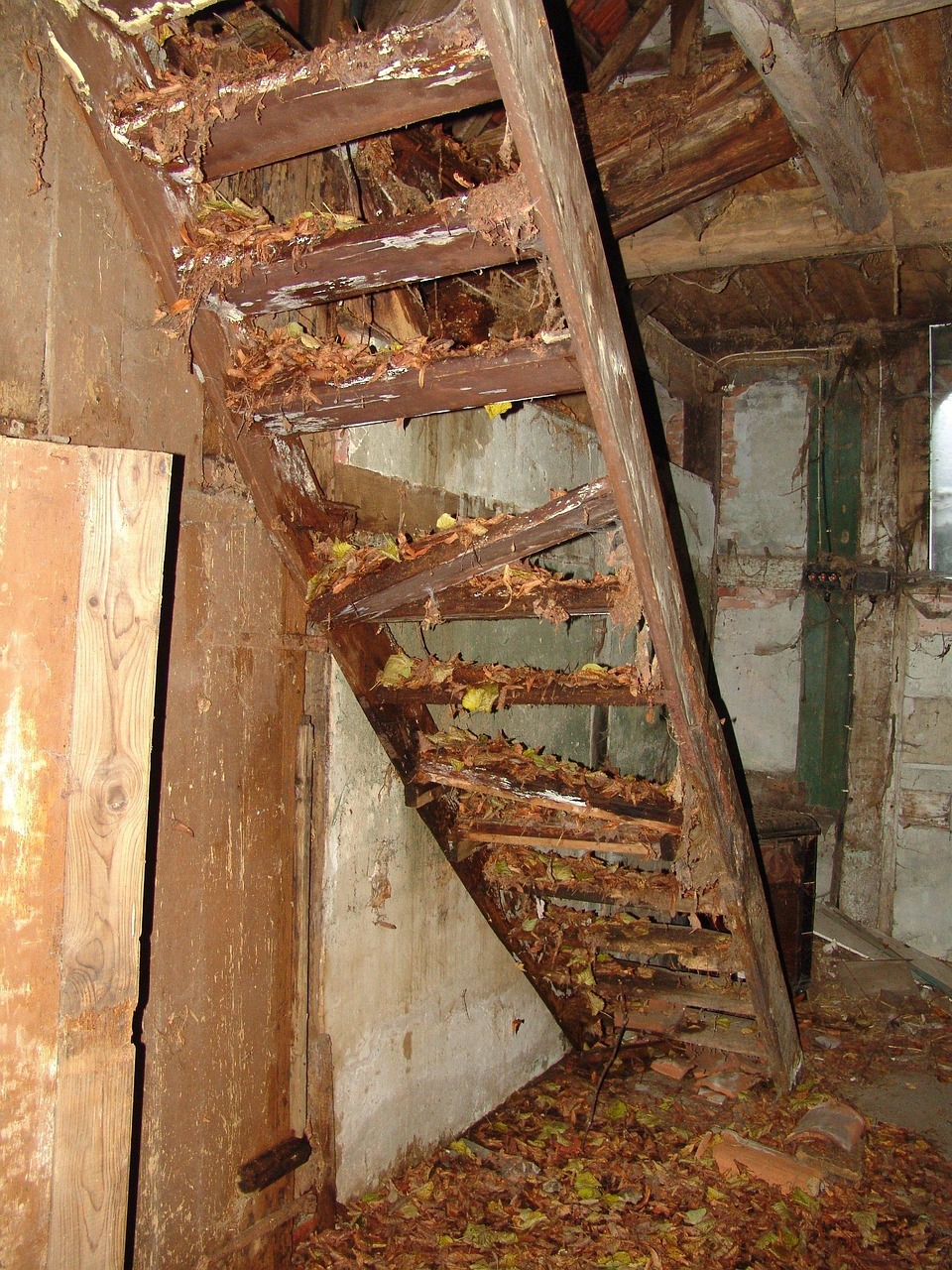 house, cancellation, renovation, old building, stairs, stairwell